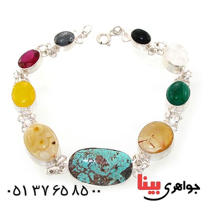 دستبند چند جواهر زنانه سلجوقی _کد:10825