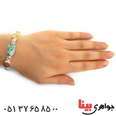 دستبند چند جواهر زنانه سلجوقی _کد:10825