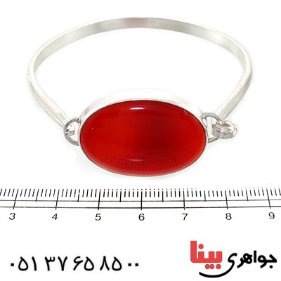 دستبند عقیق قرمز سنگ درمانی درشت _کد:10829