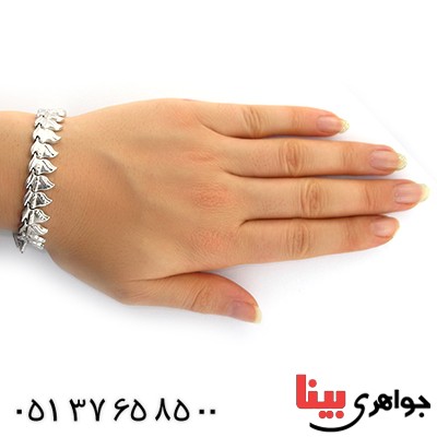 دستبند نقره زنانه مدل کلاسیک _کد:10886