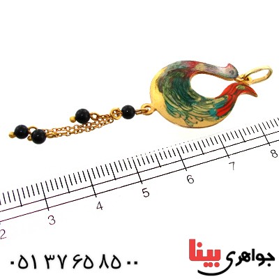 گردنبند طلا طرح زیر خاکی مدل مرغ _کد:1688