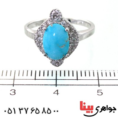 انگشتر فیروزه نیشابوری شجری زنانه رادیوم لوکس _کد:11705