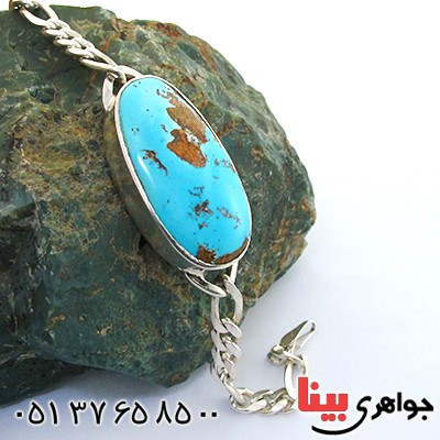 دستبند فیروزه نیشابوری شجری درشت _کد:11712