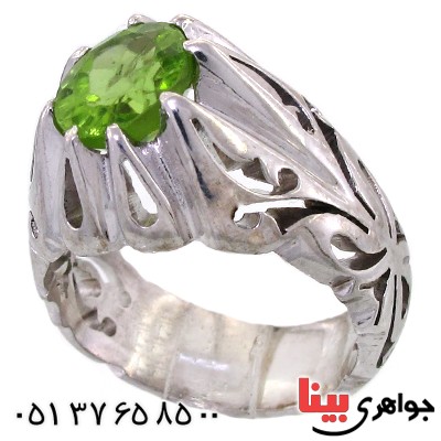 انگشتر زبرجد  مردانه درشت اسلیمی _کد:11799