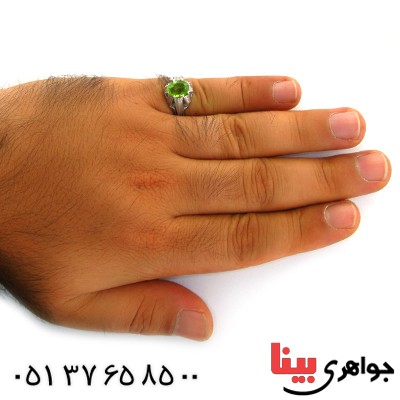 انگشتر زبرجد مردانه مدل سلطان _کد:11805