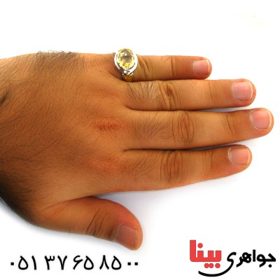 انگشتر سیترین مردانه طرح صفوی _کد:11809
