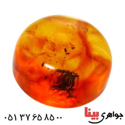 نگین انگشتر کهربا بولونی اصل مرغوب _کد:11816