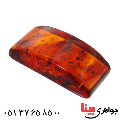 نگین انگشتر کهربا بولونی اصل خوش تراش _کد:11823