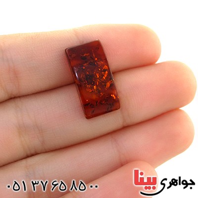 نگین انگشتر کهربا بولونی اصل خوش تراش _کد:11823