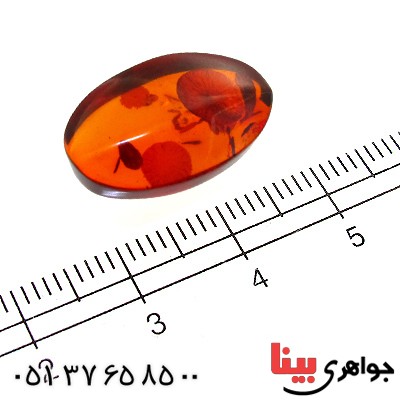 نگین انگشتر کهربا بولونی اصل درشت خوش نقش _کد:11837