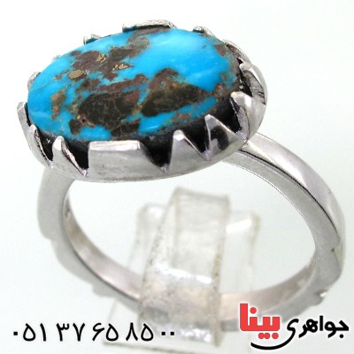 انگشتر فیروزه نیشابوری شجری دور چنگ _کد:11868