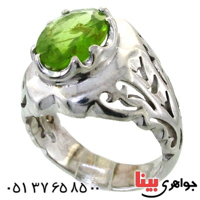 انگشتر زبرجد مردانه درشت اسلیمی شیک _کد:11899