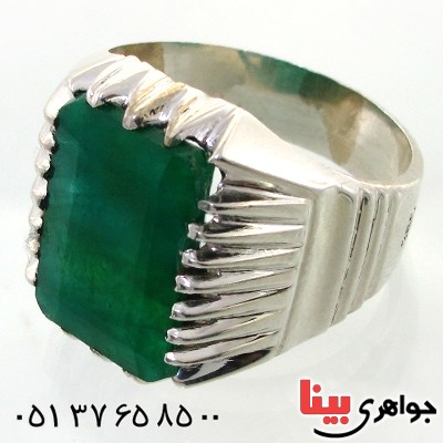 انگشتر زمرد آفریقا مردانه درشت باشکوه _کد:1712