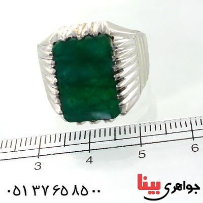 انگشتر زمرد آفریقا مردانه درشت باشکوه _کد:1712