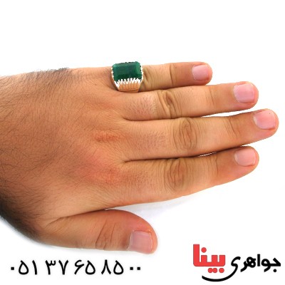انگشتر زمرد آفریقا مردانه درشت باشکوه _کد:1712
