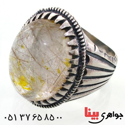 انگشتر دُر مویی مردانه درشت خوش نقش _کد:11917