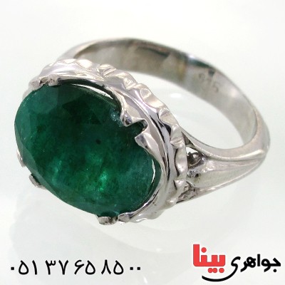 انگشتر زمرد زامبیا مردانه شیک و فاخر _کد:1717