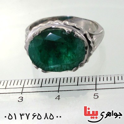 انگشتر زمرد زامبیا مردانه شیک و فاخر _کد:1717