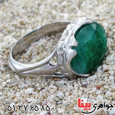 انگشتر زمرد زامبیا مردانه شیک و فاخر _کد:1717