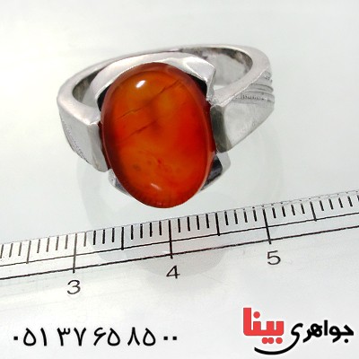 انگشتر عقیق یمنی مردانه درشت کلاسیک _کد:11929