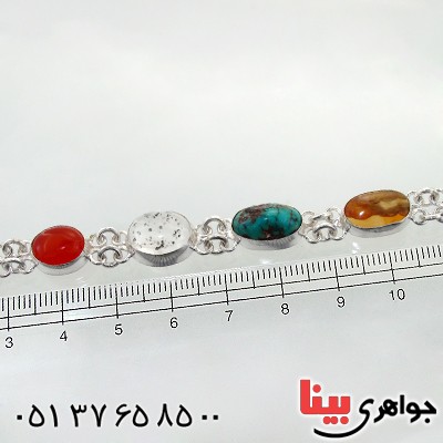 دستبند چند جواهر  زنانه سلجوقی بیضی _کد:11942