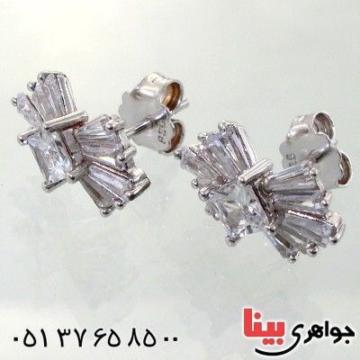 گوشواره نقره زنانه پاپیونی _کد:11943