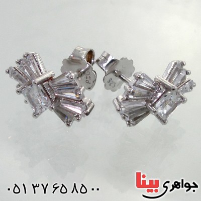 گوشواره نقره زنانه پاپیونی _کد:11943