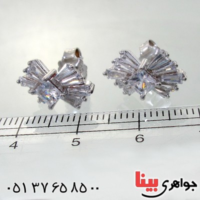 گوشواره نقره زنانه پاپیونی _کد:11943