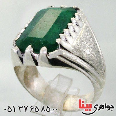انگشتر زمرد زامبیا مردانه درشت سلطنتی _کد:1722