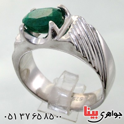 انگشتر زمرد آفریقا مردانه درشت شیک و خوشرنگ _کد:1723
