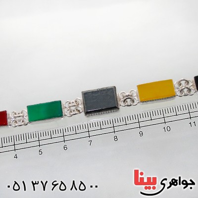 دستبند چند جواهر زنانه سلجوقی مستطیلی _کد:11946