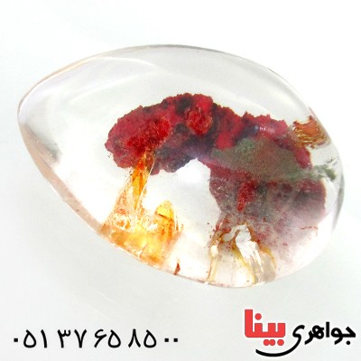 نگین انگشتر در منظره ای درشت با طرح طبیعت سرخ _کد:11947