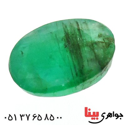 نگین انگشتر زمرد خوشرنگ و زیبای بیضی _کد:11950