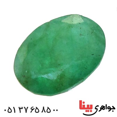 نگین انگشتر زمرد خوشرنگ و زیبای بیضی _کد:11959