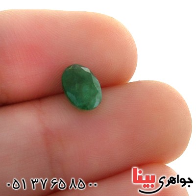 نگین انگشتر زمرد خوشرنگ و زیبای بیضی _کد:11959
