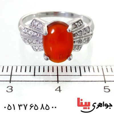 انگشتر عقیق یمنی زنانه رادیوم لوکس مدل آناهیتا _کد:11981
