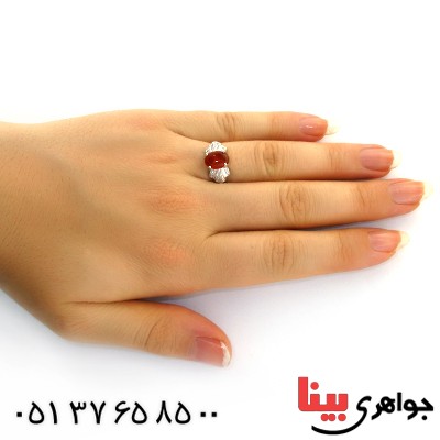 انگشتر عقیق یمنی زنانه رادیوم لوکس مدل آناهیتا _کد:11981