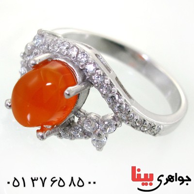 انگشتر عقیق یمنی زنانه رادیوم لوکس مدل ندا _کد:11989