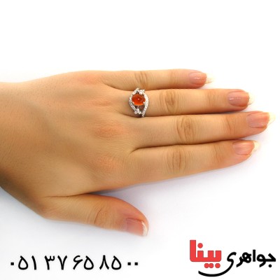 انگشتر عقیق یمنی زنانه رادیوم لوکس مدل ندا _کد:11989
