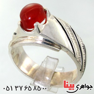 انگشتر عقیق یمنی مردانه درشت تاپ _کد:11990