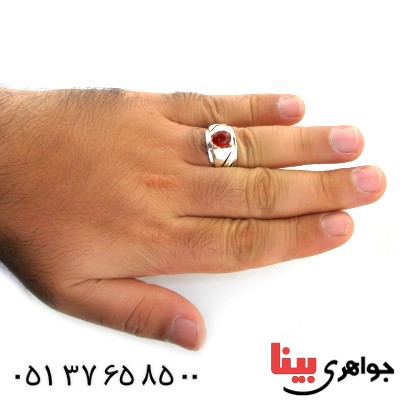 انگشتر عقیق یمنی مردانه درشت تاپ _کد:11990