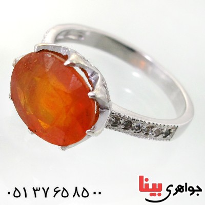 انگشتر یاقوت زرد زنانه عالی رادیوم لوکس _کد:11991