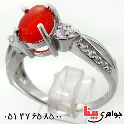انگشتر عقیق یمنی زنانه رادیوم لوکس مدل مهریا _کد:11999