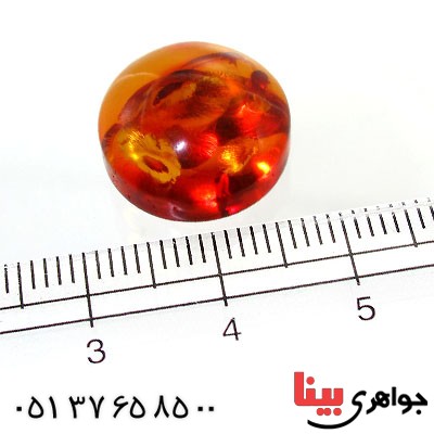 نگین انگشتر کهربا بولونی اصل خوشرنگ _کد:12063