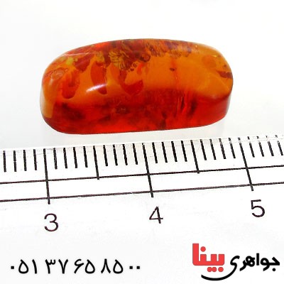 نگین انگشتر کهربا بولونی اصل خوش نقش _کد:12074