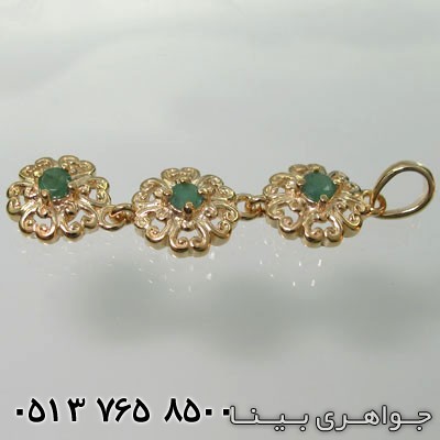 سرویس زمرد سه گل طلائی