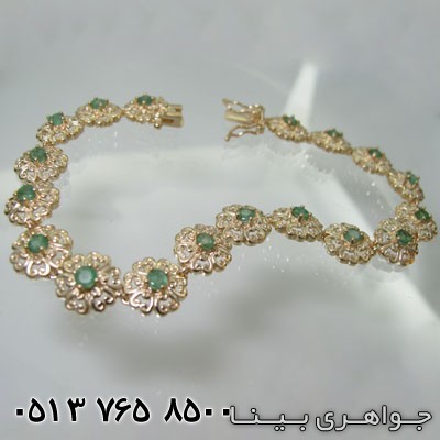 سرویس زمرد سه گل طلائی