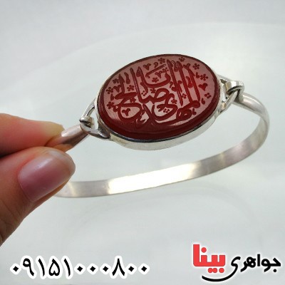 دستبند عقیق قرمز با حکاکی یا ابا صالح المهدی ویژه محرم 