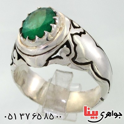 انگشتر زمرد کلمبیا مردانه درشت خاص و اشرافی _کد:1732