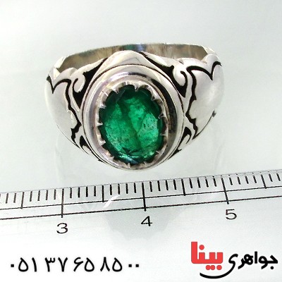 انگشتر زمرد کلمبیا مردانه درشت خاص و اشرافی _کد:1732